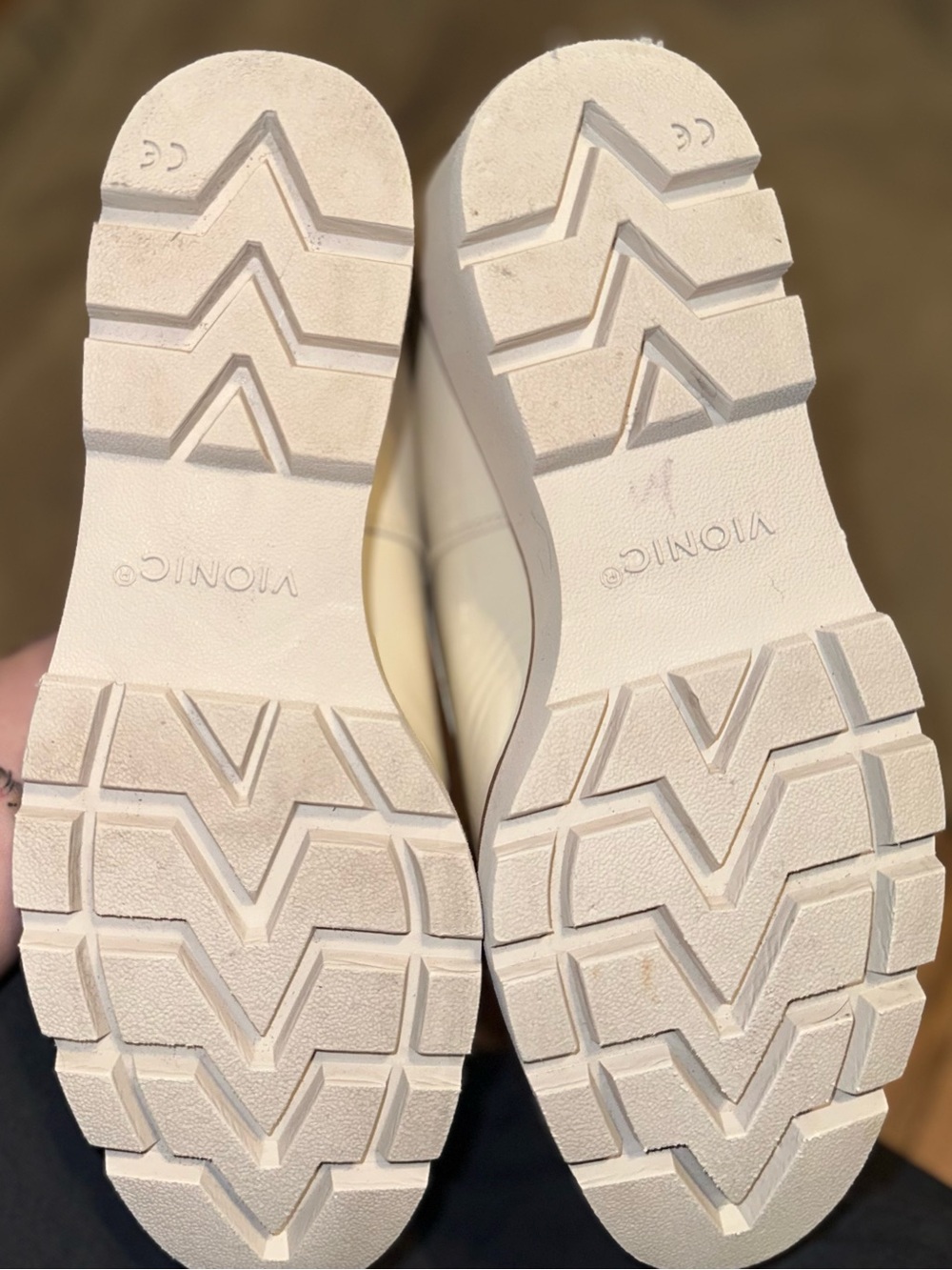Vionic Cream Patent Platform Loafers - Picture 4 of 5
